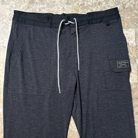 Anetik Pants Mens 35x29 Grey Vint Tech Lightweight Drawstring UPF Fishing - Picture 1 of 8